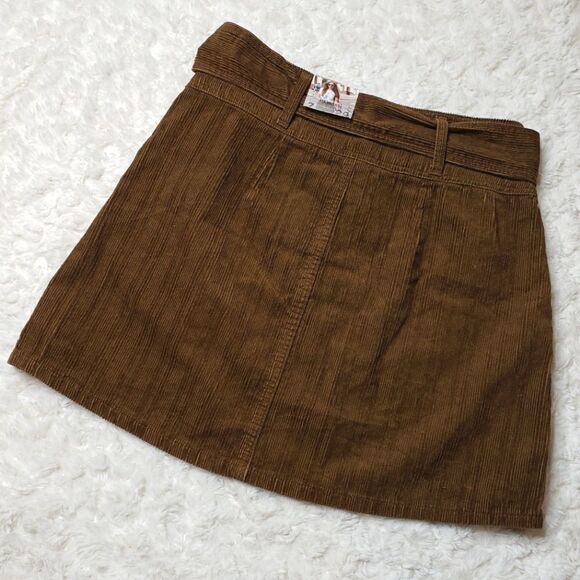 NWT Rewash Corduroy High Waisted Skirt W/ Belt Tie & Zipper - Picture 3 of 8